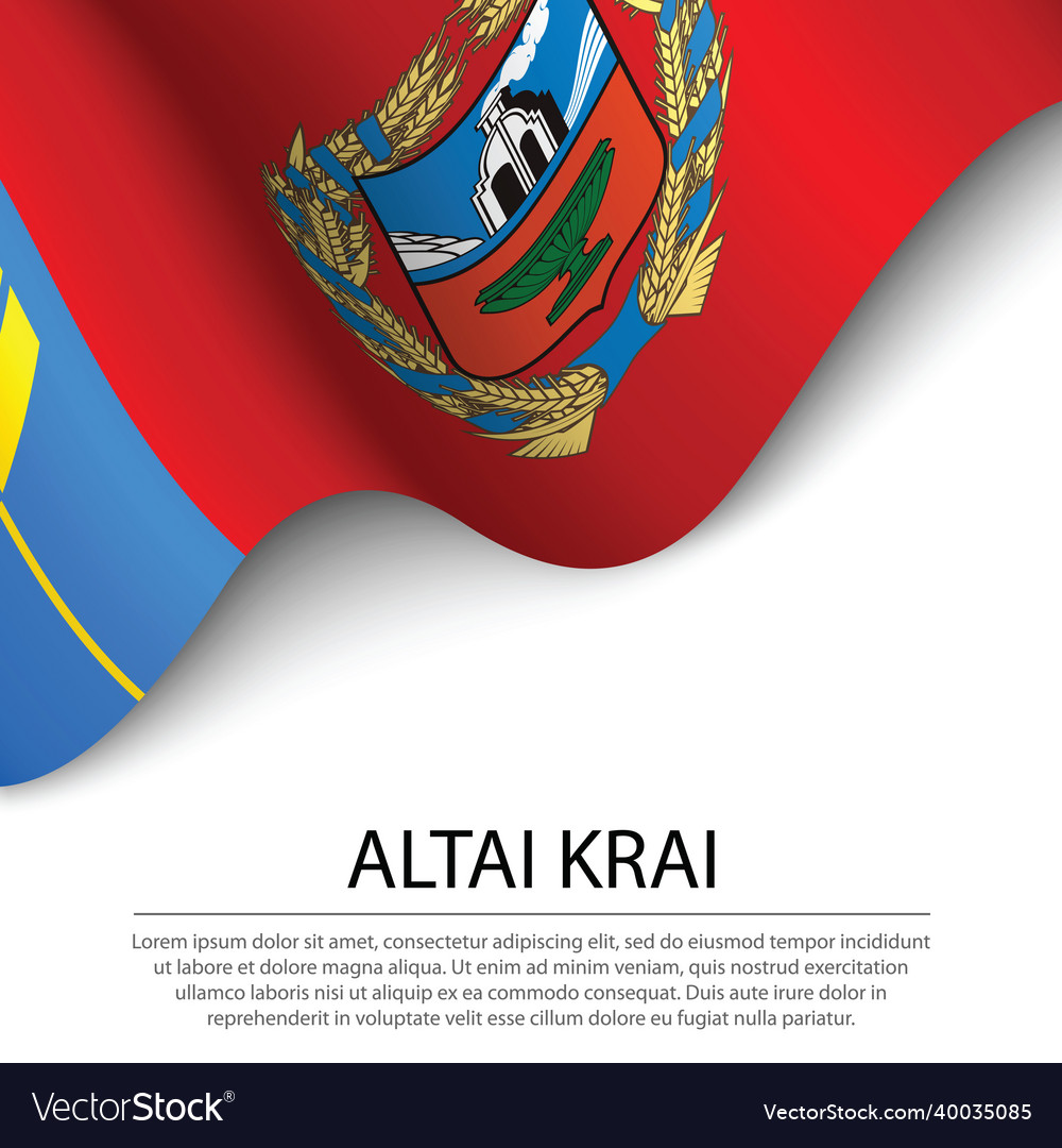 Waving flag von altai krai ist eine Region russland