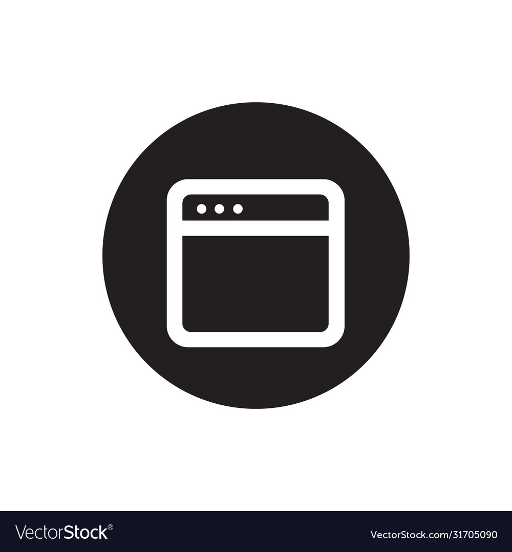 Browser icon simple sign for web site and mobile vector image Browser icon simple sign for web site and mobile