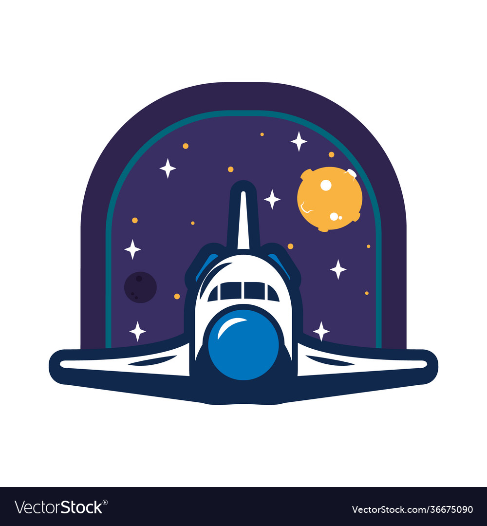 Colorful space badge