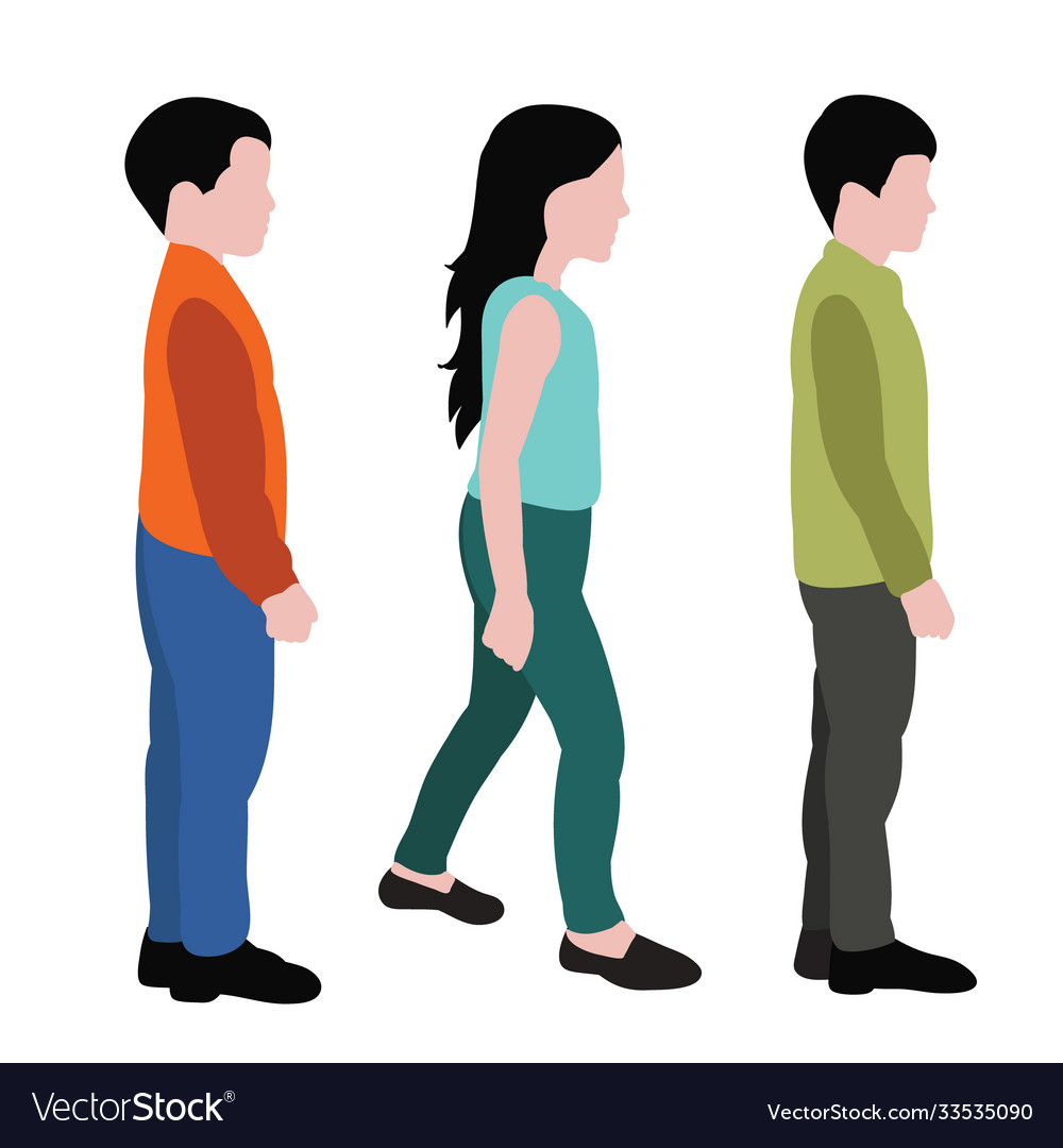 Isolated child in flat style children stand