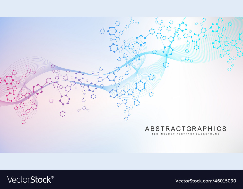 Modern science background with lines dots vector image Modern science background with lines dots