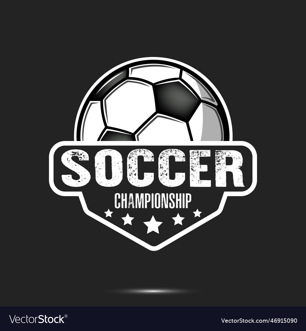 Soccer logo design template Royalty Free Vector Image