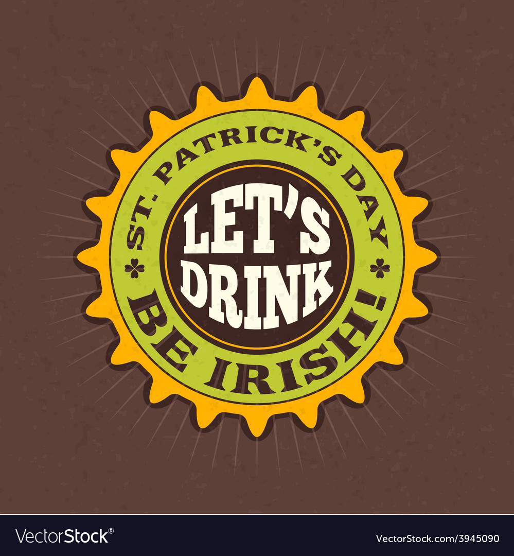 St patricks day vintage holiday badge design