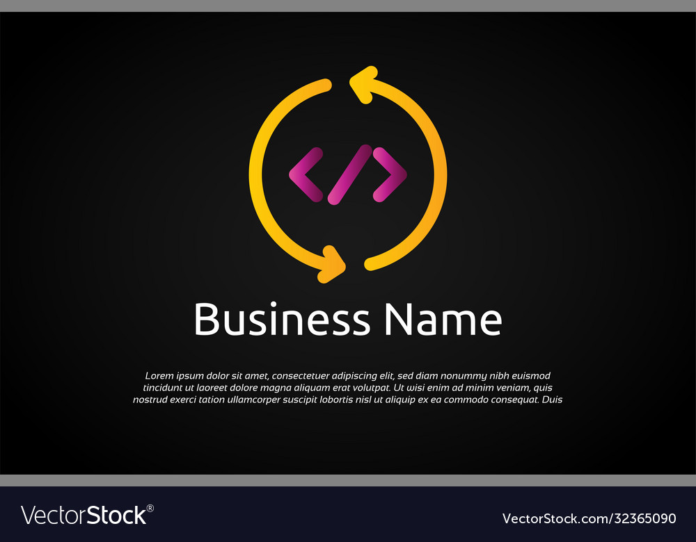 Unique colorful refresh coding logo template
