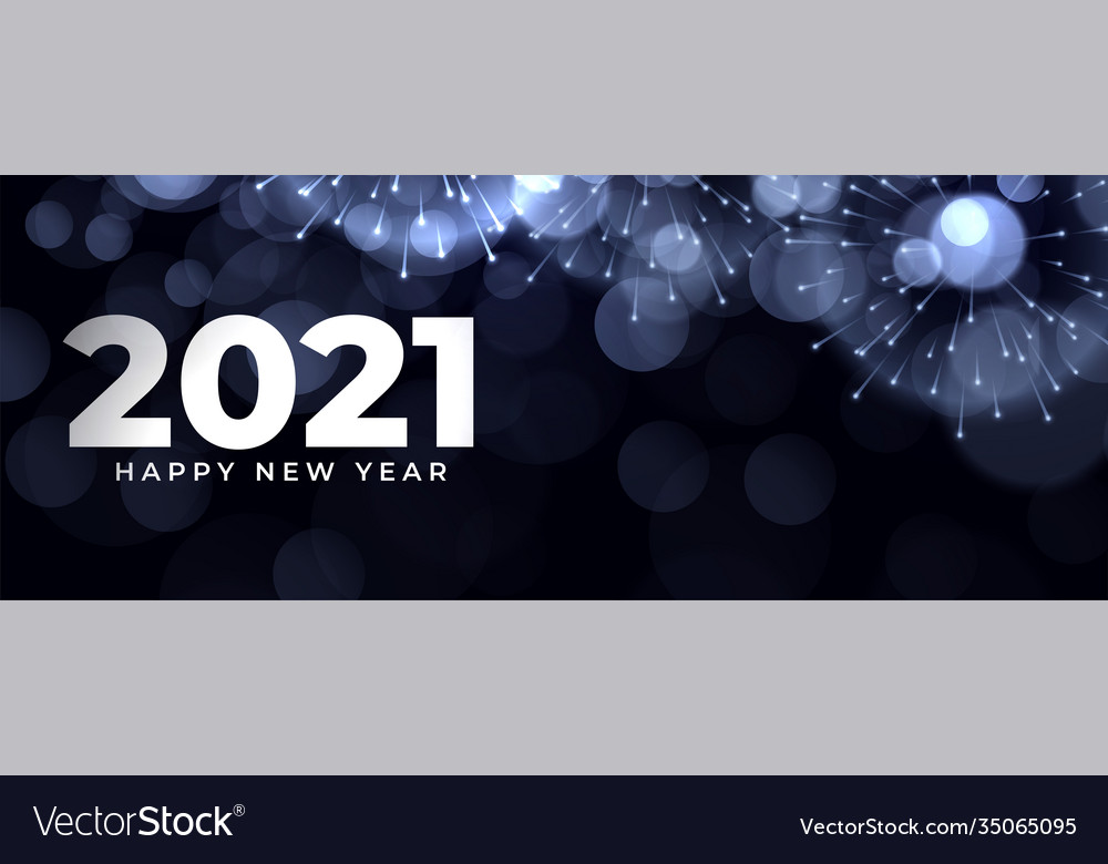 2021 celebration banner for new year event design Vector Image