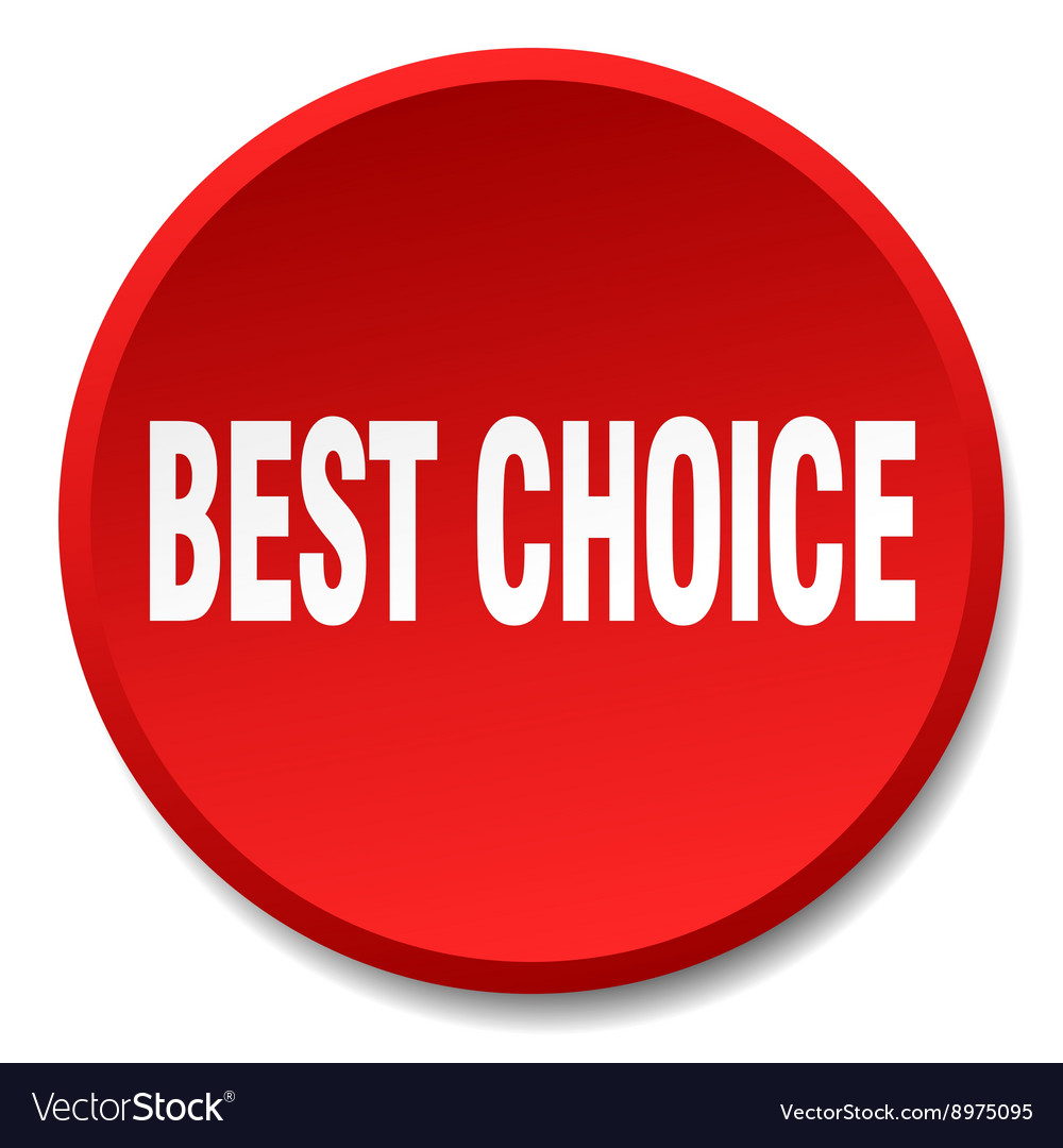 Best choice red round flat isolated push button