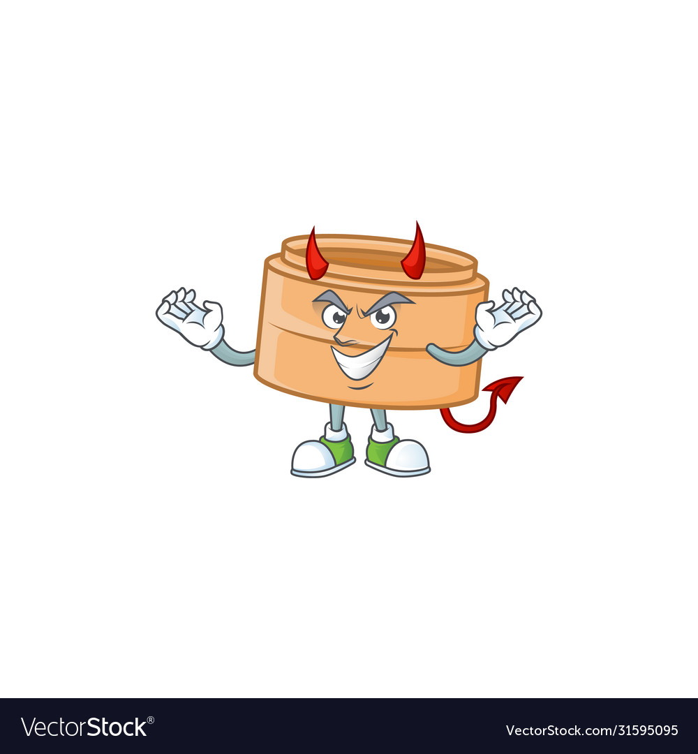 Devil dimsum basket cartoon character design style