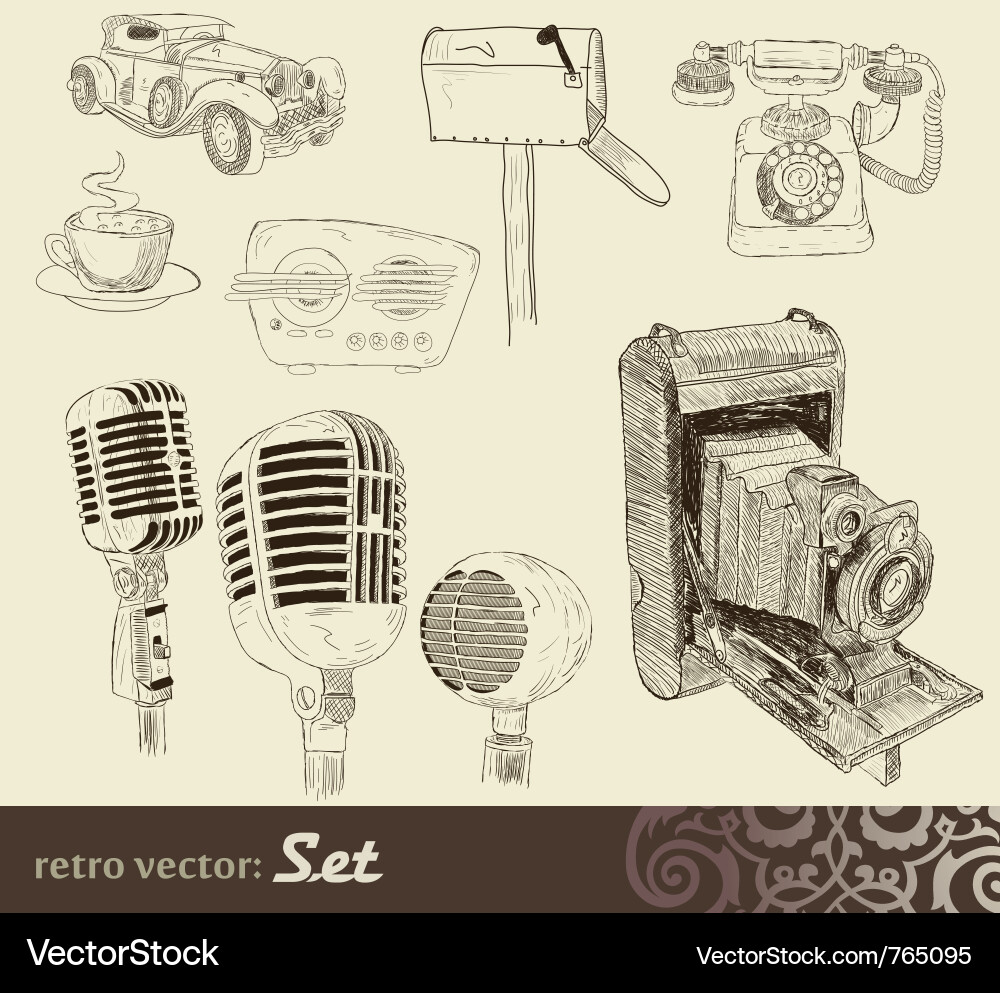 Doodles set Royalty Free Vector Image - VectorStock