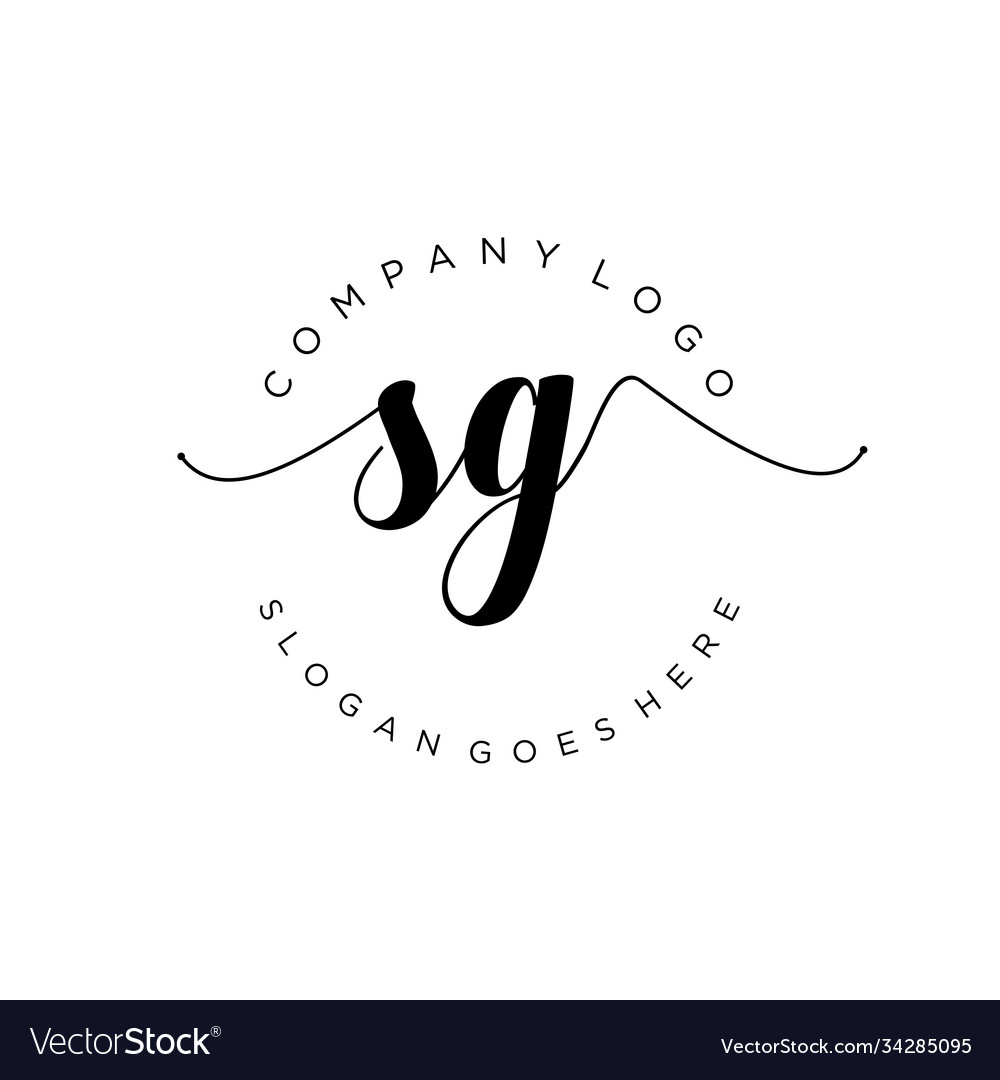 Original sg Handschrift-Logo mit Kreisvorlage