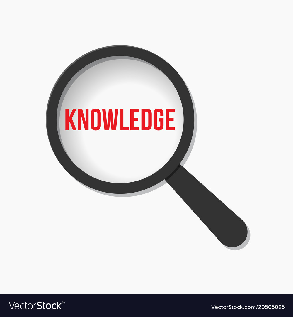 knowledge-word-magnifying-glass-royalty-free-vector-image