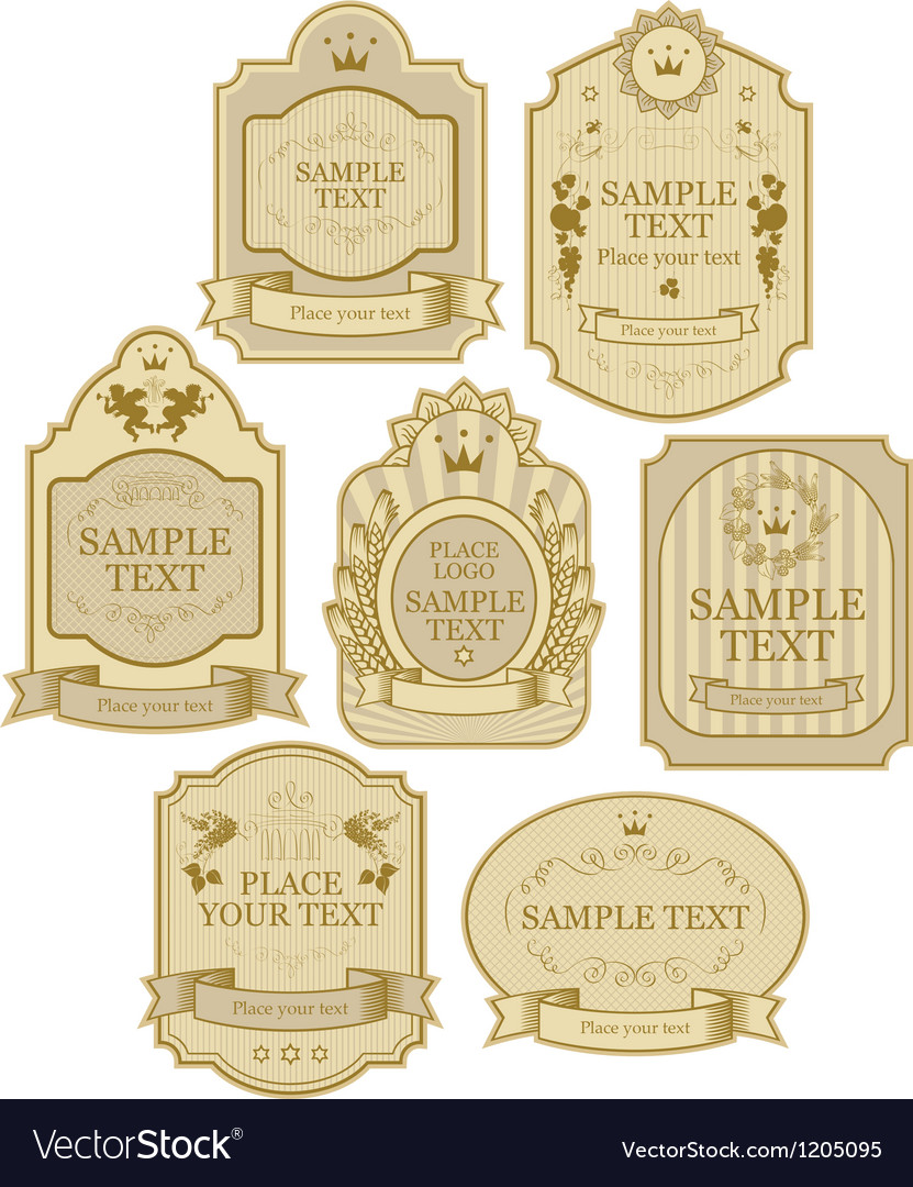 Labels Royalty Free Vector Image - VectorStock