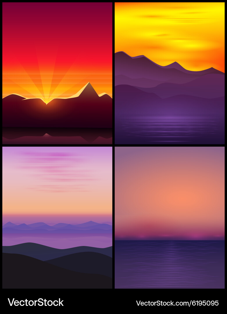 Landscapes Royalty Free Vector Image - VectorStock