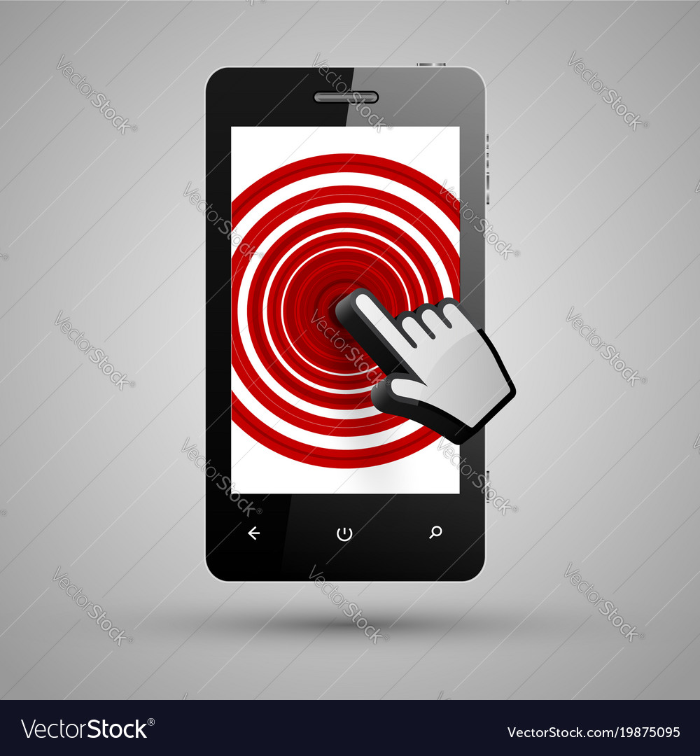 Mobile connect concept with cursor
