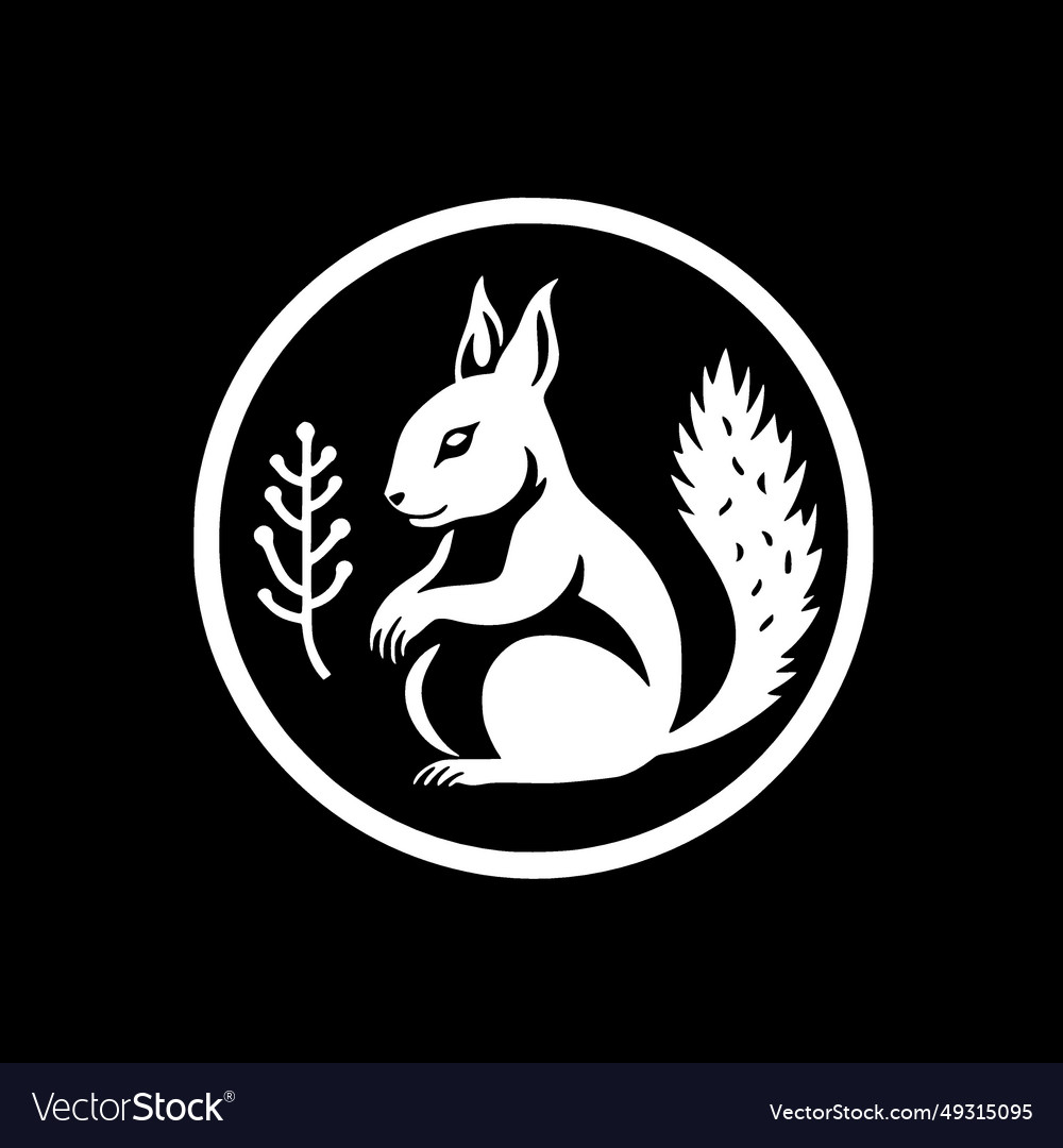 Squirrel - minimalist and flat logo