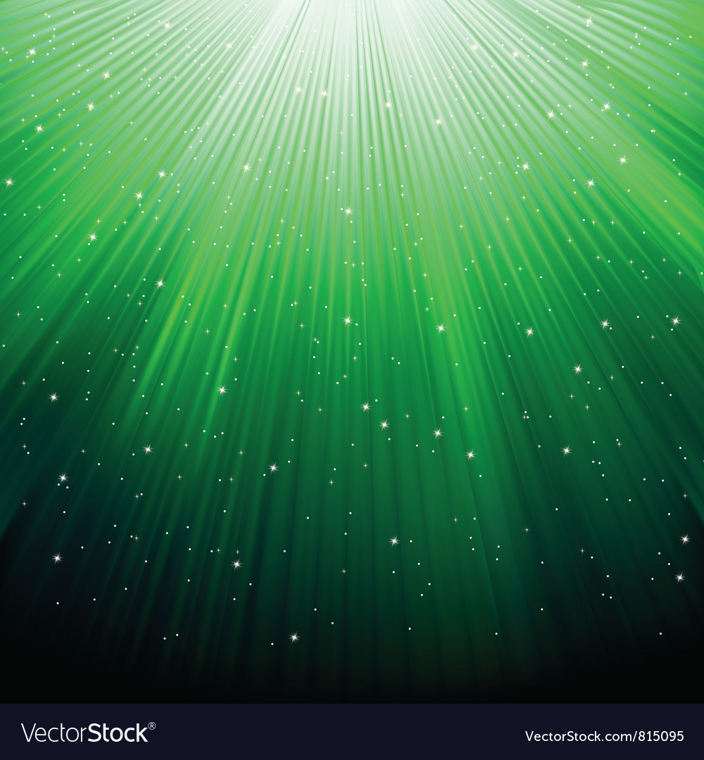 Stars on green striped background Royalty Free Vector Image