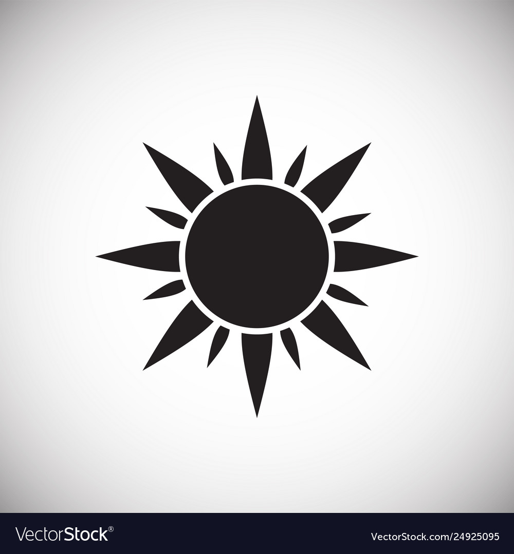 Sun icon on background for graphic and web design vector image Sun icon on background for graphic and web design