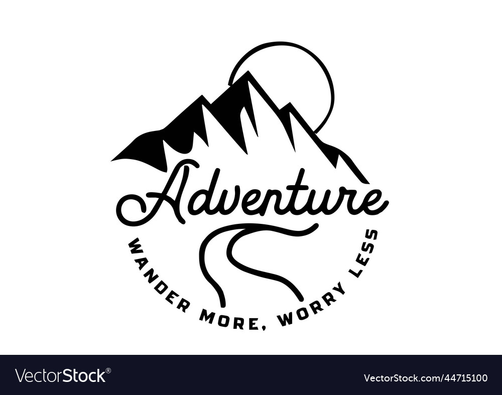 Adventure wander more worry less Royalty Free Vector Image