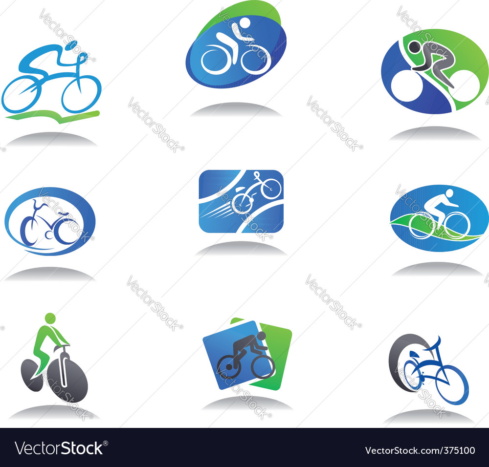 Bicycle Icons Royalty Free Vector Image - Vectorstock