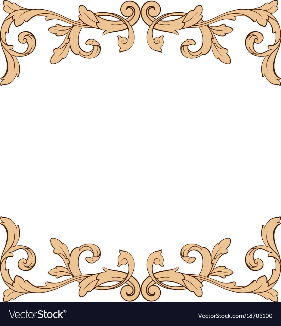 Classical Baroque Ornament Royalty Free Vector Image