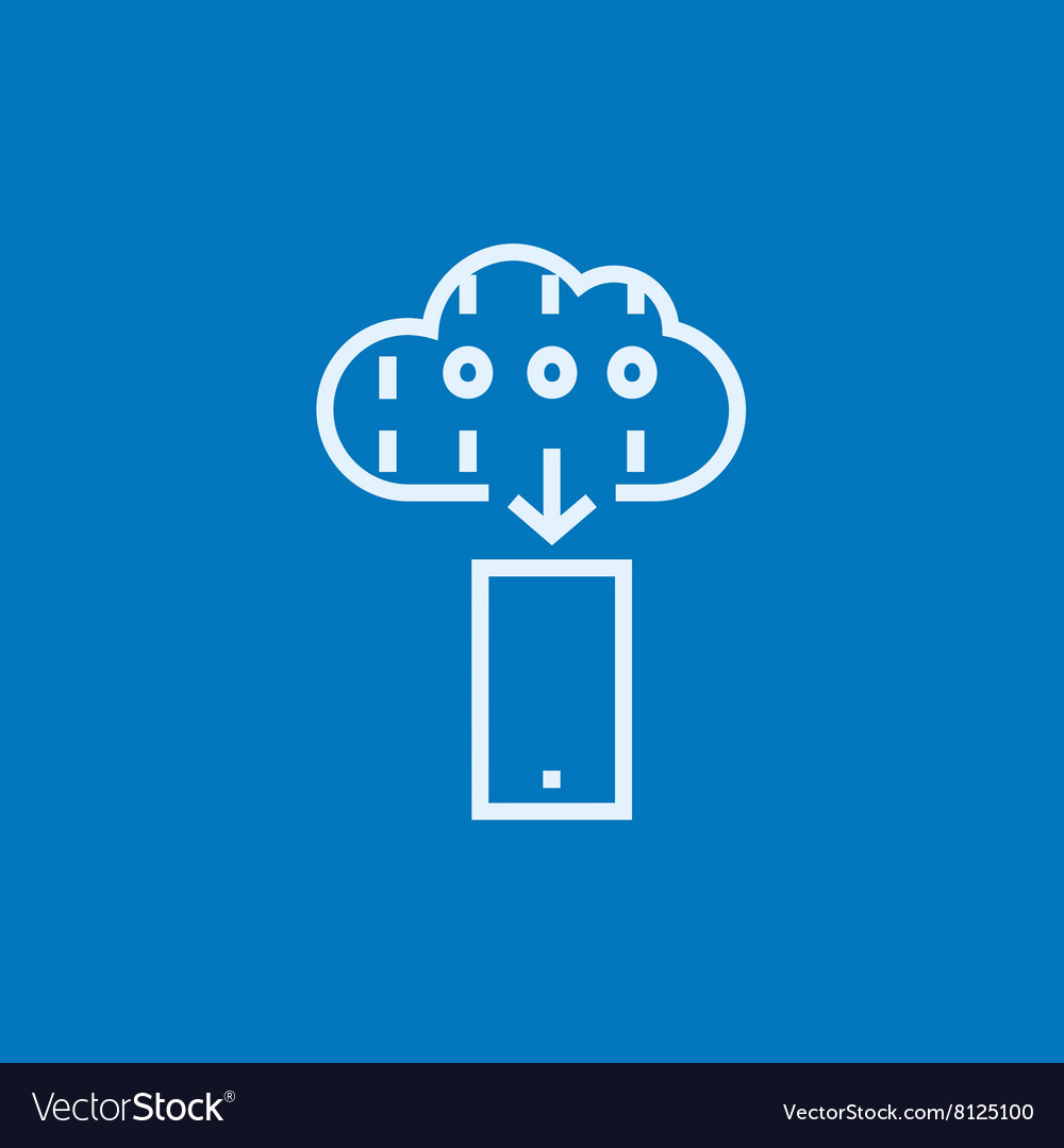 Cloud computing line icon