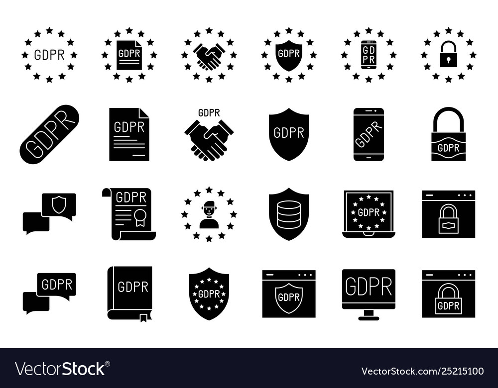 Gdpr general data protection regulation solid