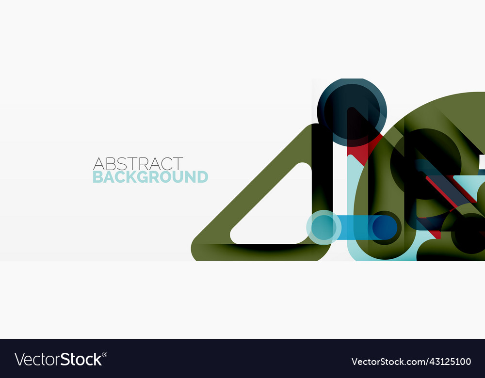 Geometric primitives lines circles abstract vector image Geometric primitives lines circles abstract