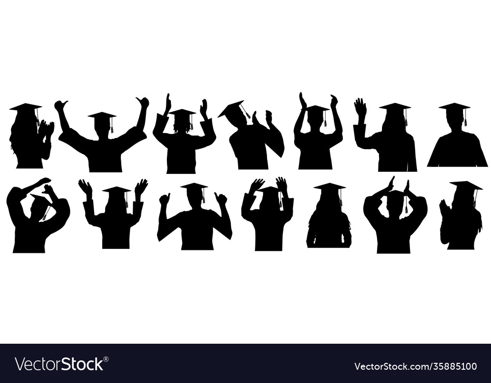 Graduates In Academic Gown And Square Royalty Free Vector Graduates In Academic Gown And Square Royalty Free Vector