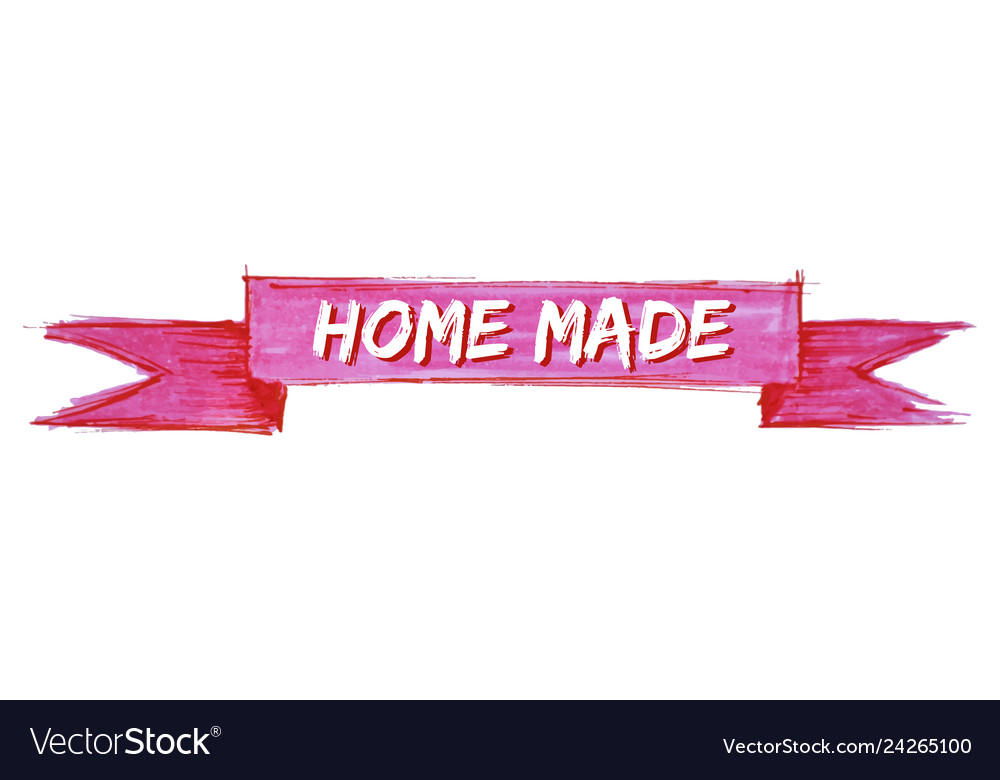 Home made ribbon Royalty Free Vector Image - VectorStock