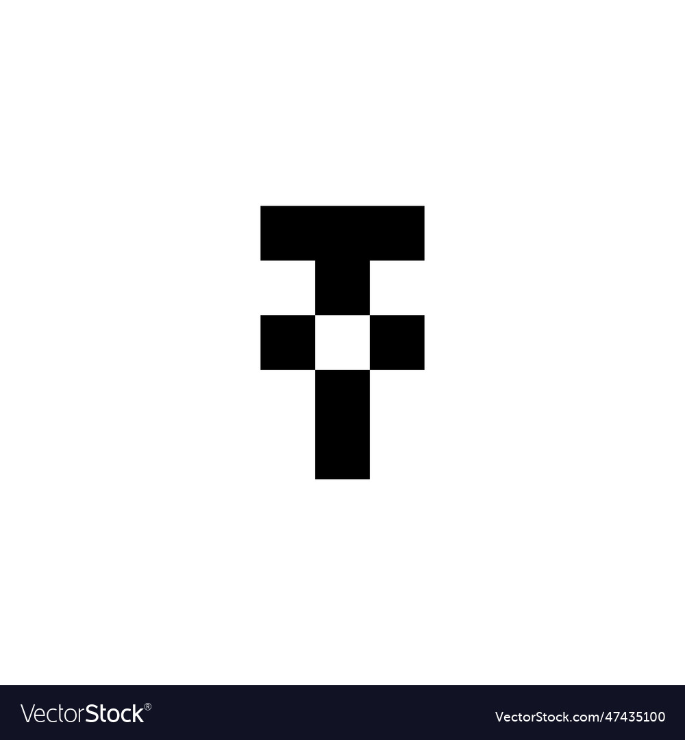 Letter tt combination geometric symbol simple logo