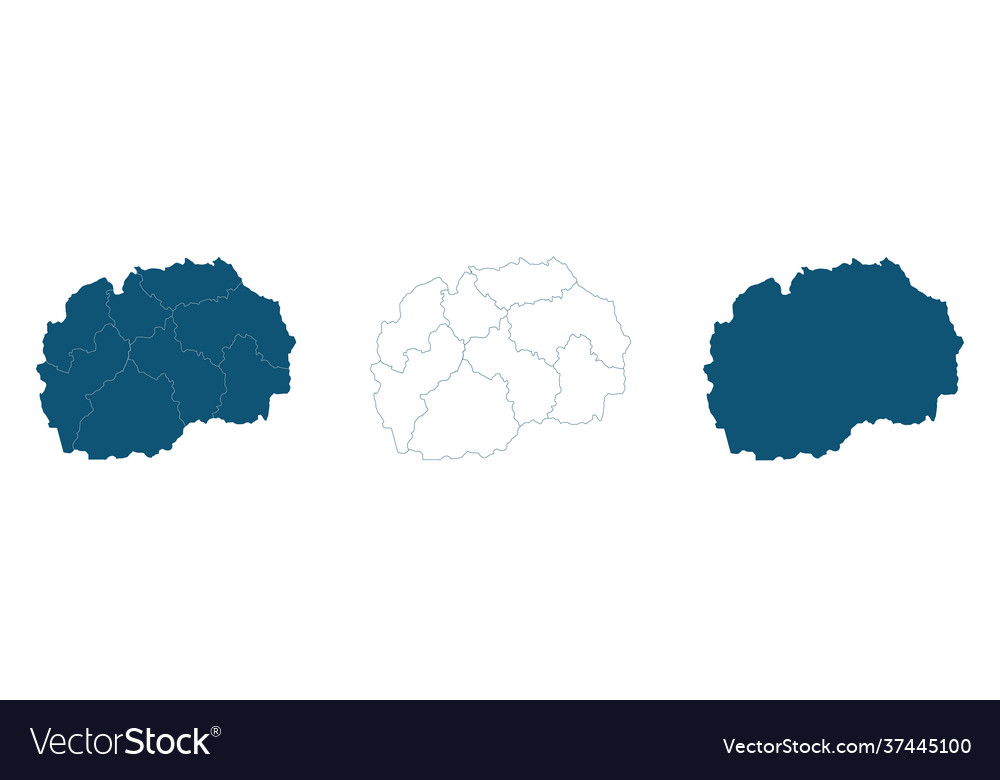 Macedonia map on gray background