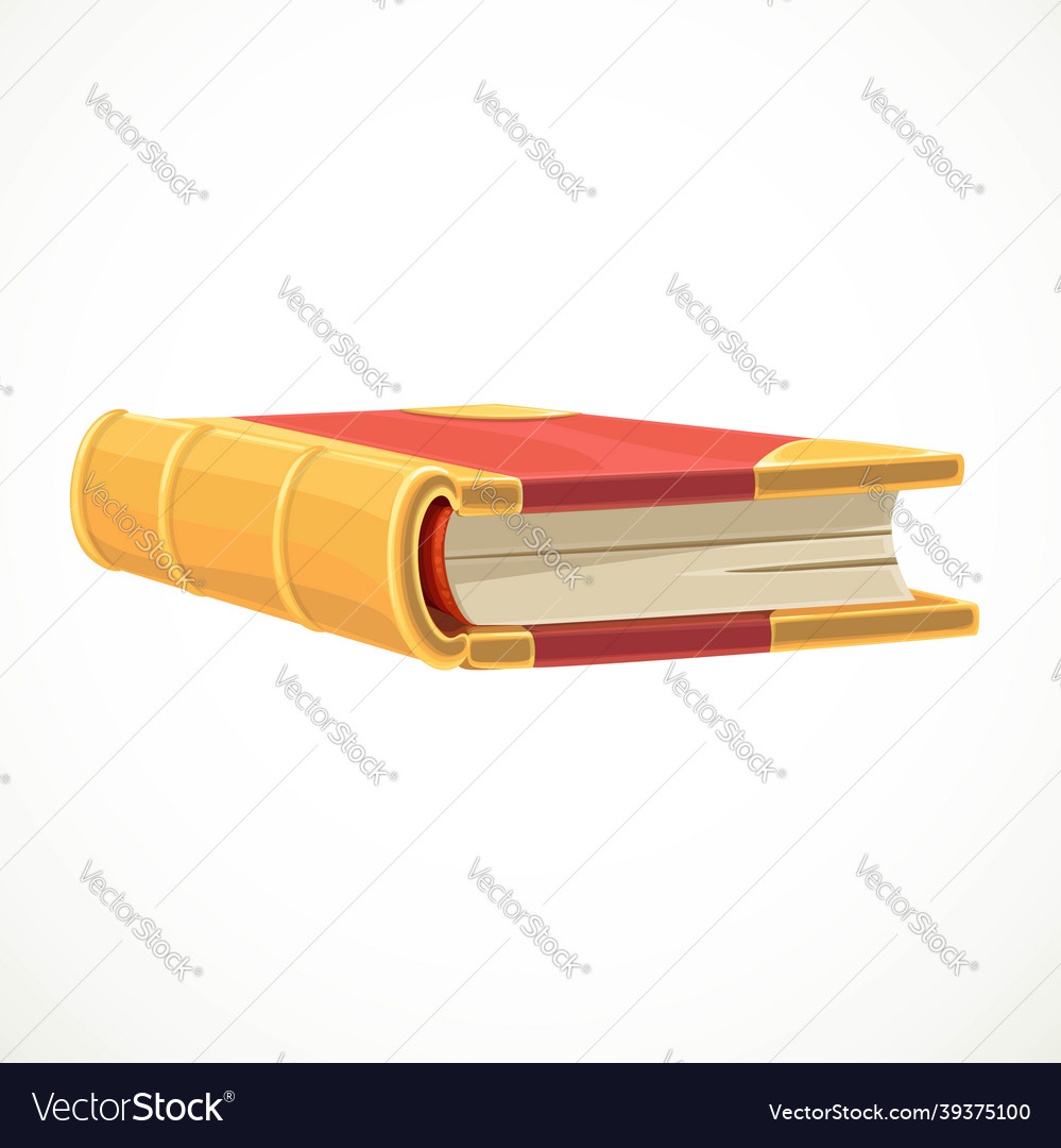 Magic book with metal corners isolated on a white vector image Magic book with metal corners isolated on a white