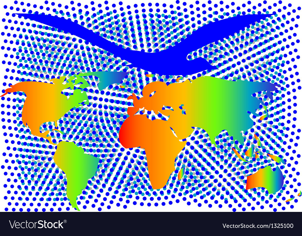 Map with bird
