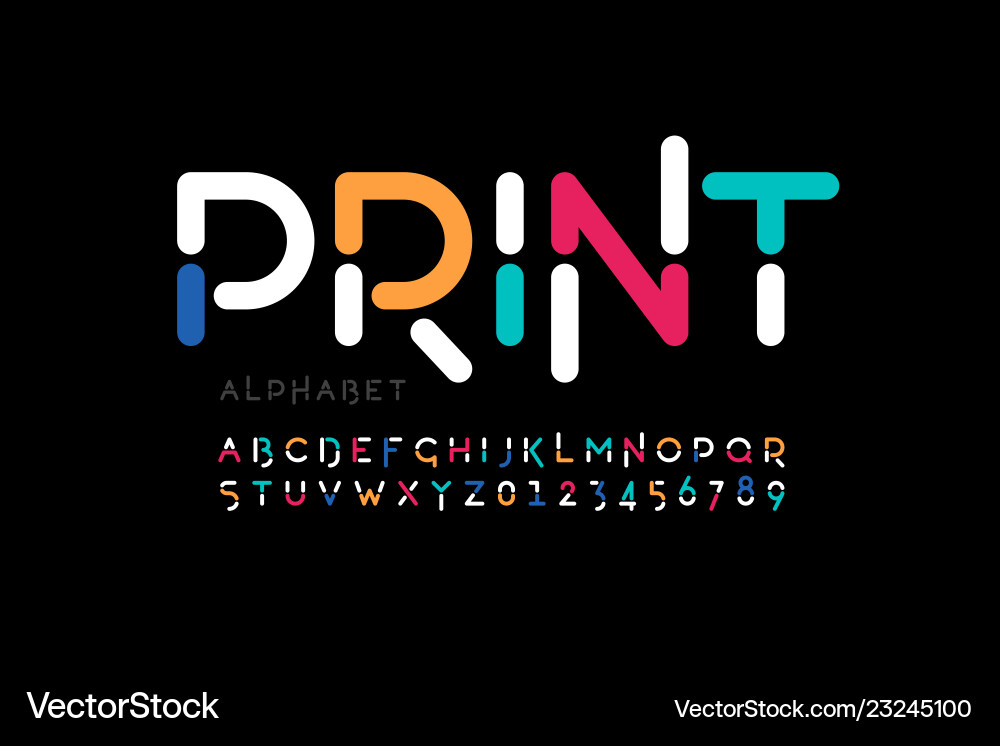 Modern font design trendy alphabet letters Vector Image