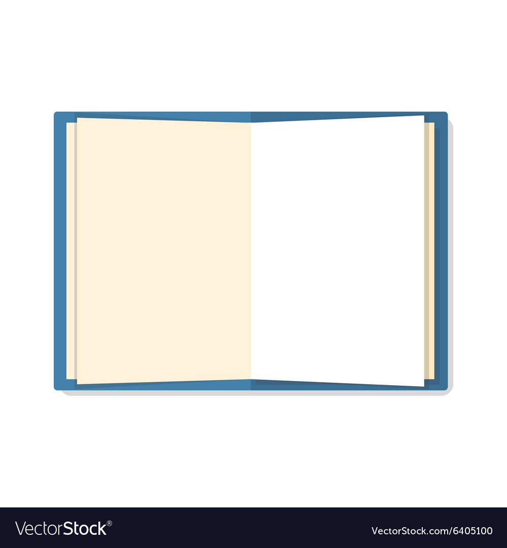 Open notebook isolated on white