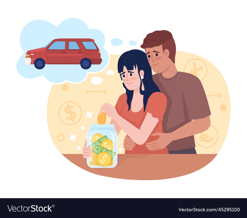 Saving for car 2d isolated