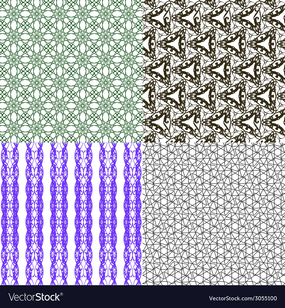 Set of geometric pattern in op art design