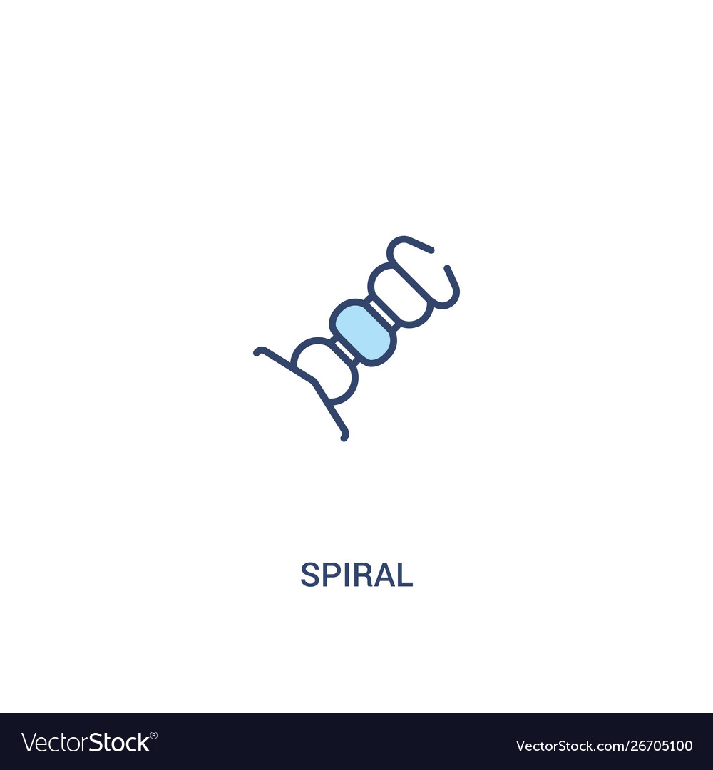 Spiral concept 2 colored icon simple line element vector image Spiral concept 2 colored icon simple line element