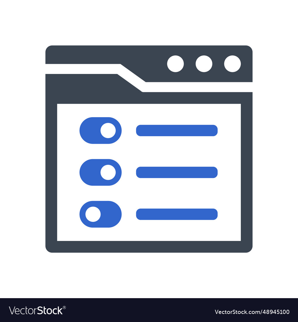 Website setting interface icon