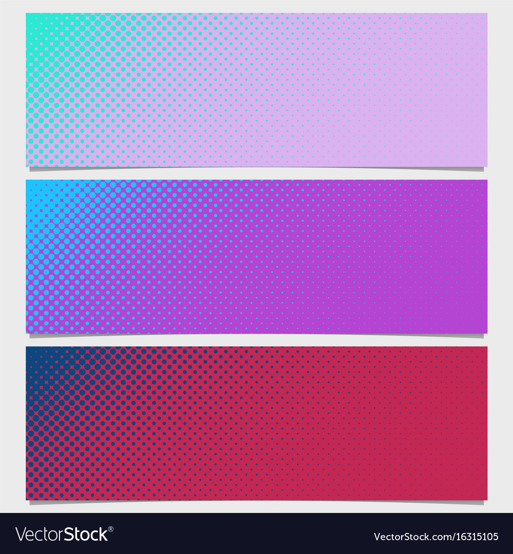 Abstract halftone dot pattern horizontal banner