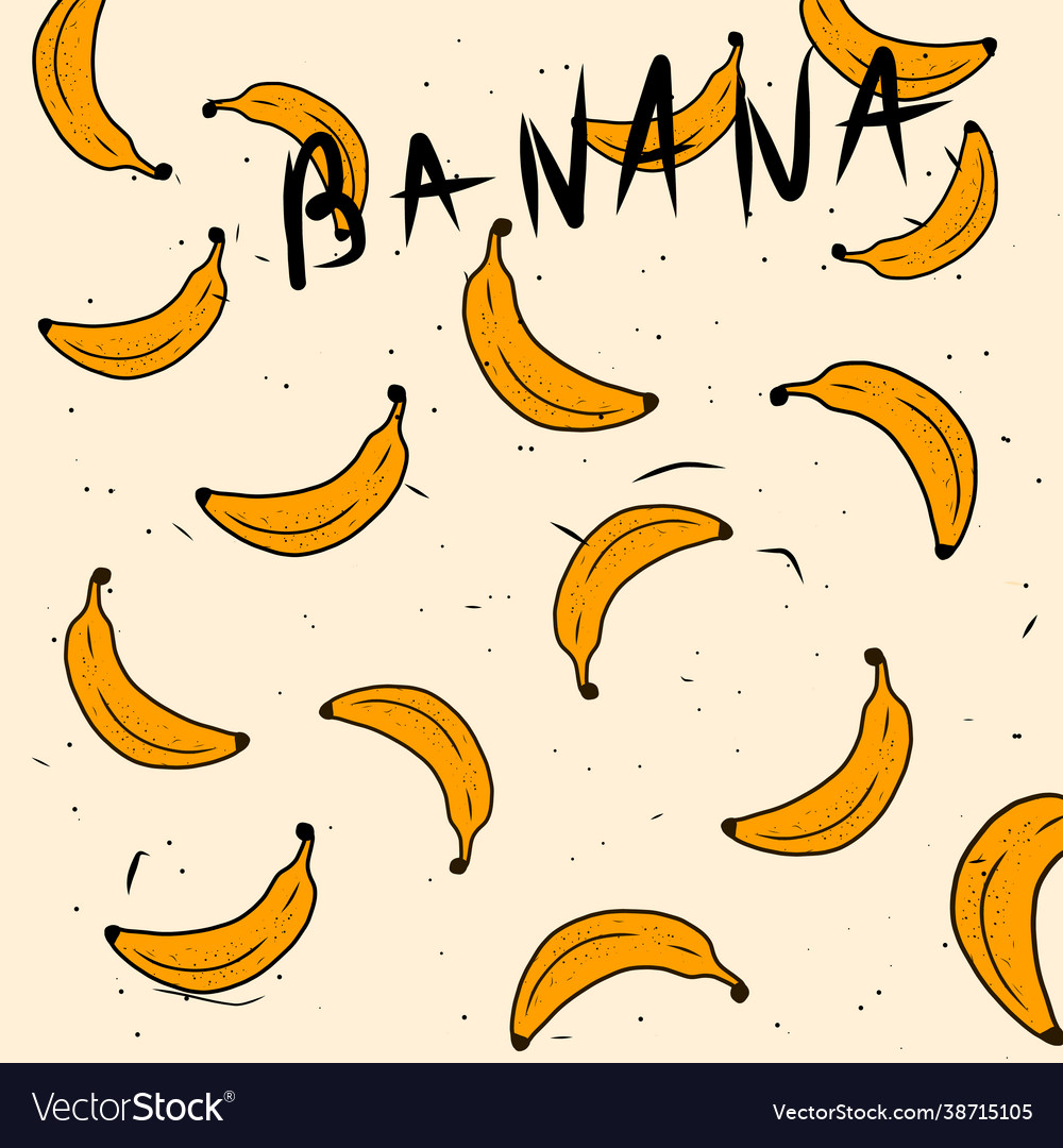 Banana Bunch Seamless Pattern