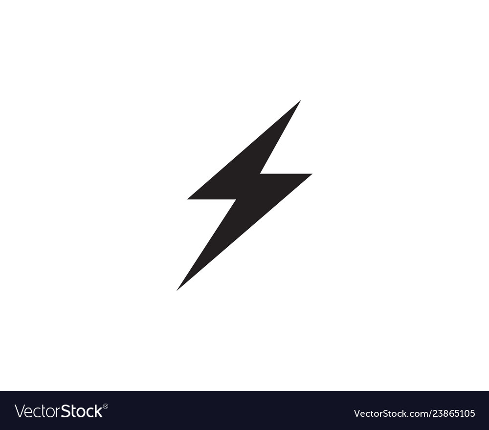 Flash thunderbolt template icon design Royalty Free Vector