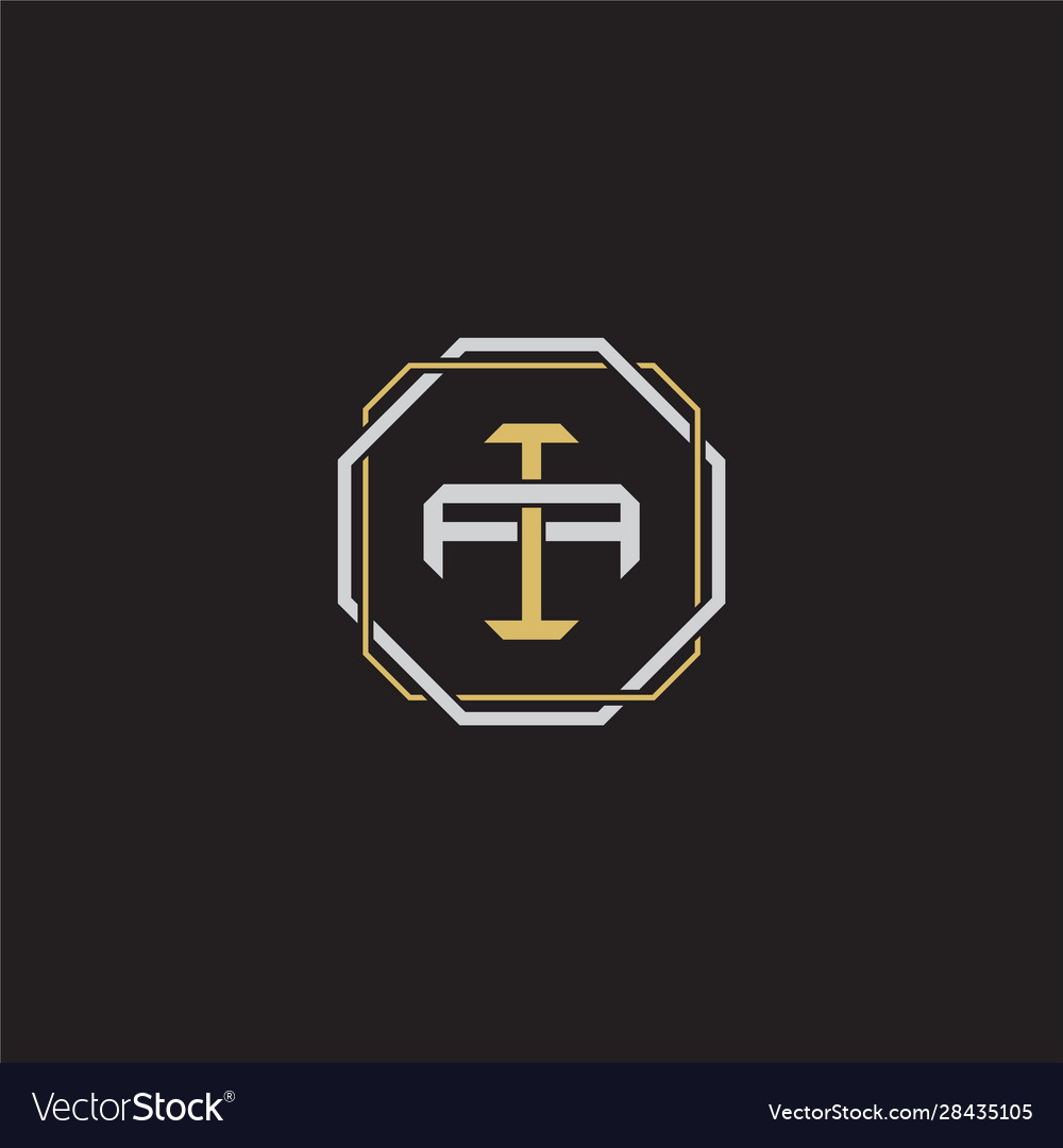Ia initial letter overlapping interlock logo