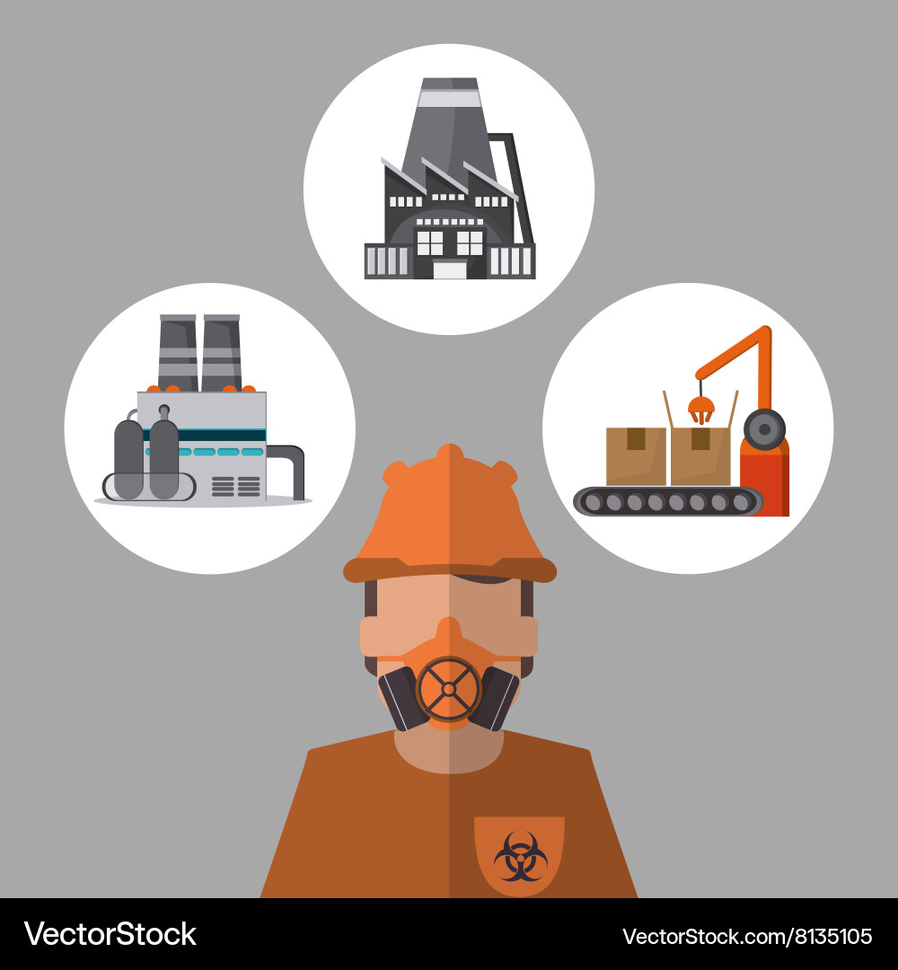 Industrial factory design Royalty Free Vector Image