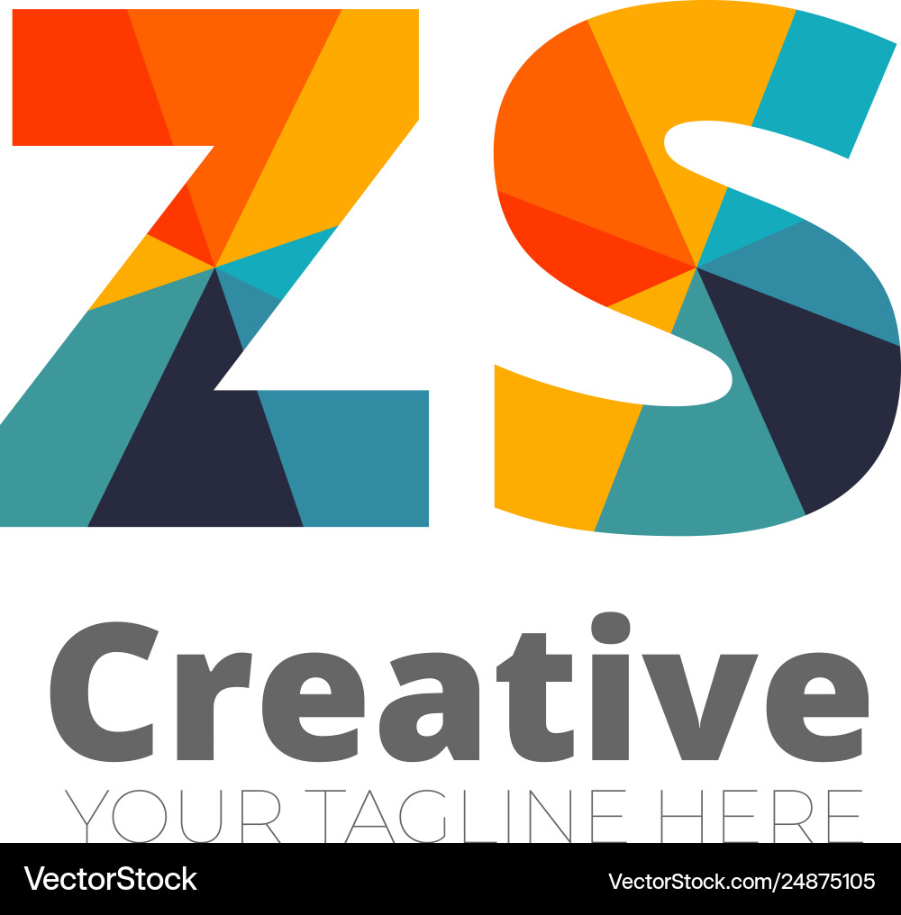Initial letter rounded design logo - elements Vector Image
