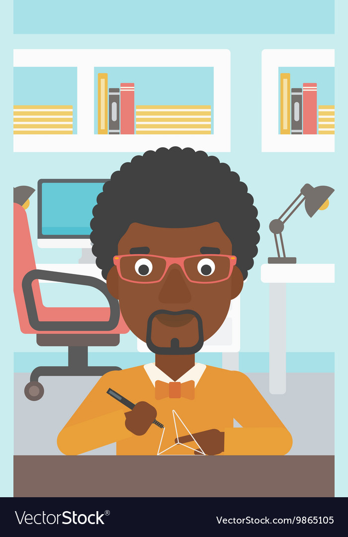 Man using three d pen