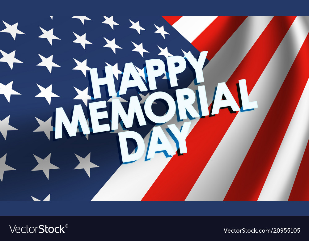 Memorial Day Greeting Banner Royalty Free Vector Image