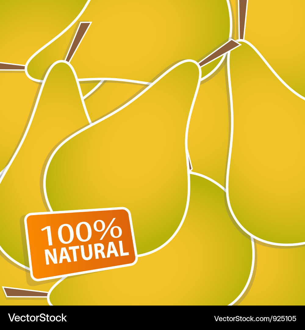 Pears background Royalty Free Vector Image - VectorStock