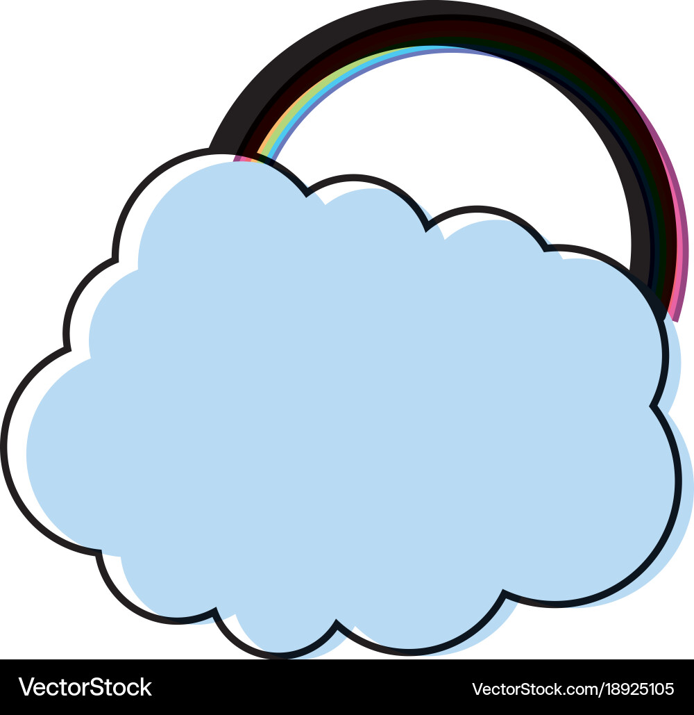 Rainbow with cloud Royalty Free Vector Image - VectorStock
