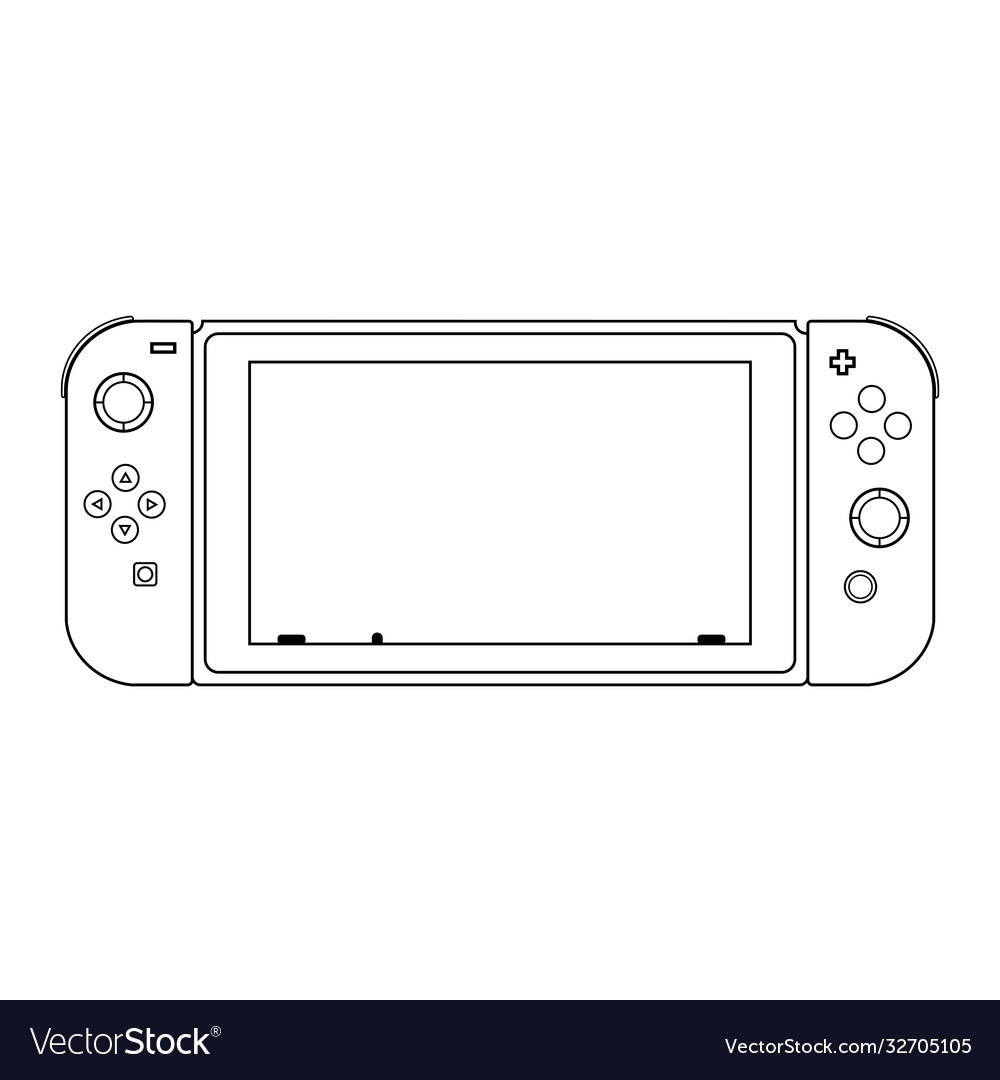 Retro handheld game console vector image Retro handheld game console