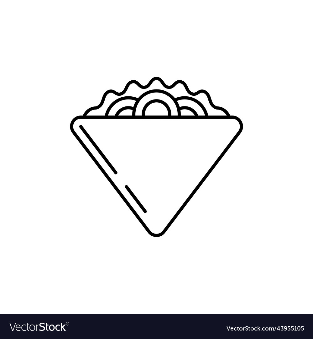 Sandwich line art icon design template